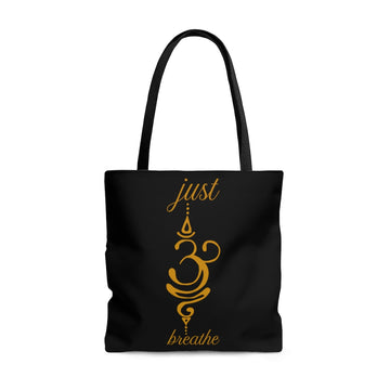 Tote bag Just Breathe Black Large