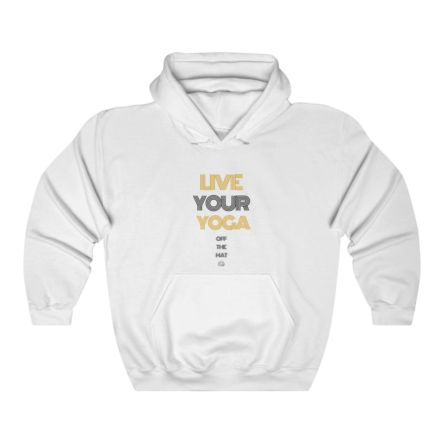 Live Your Yoga Heavy Blend™ Hoodie (black and gold)