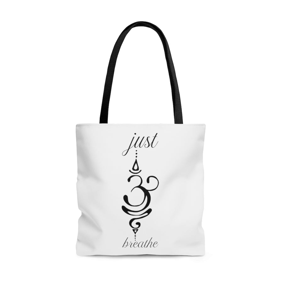 Tote bag Just Breathe White Large