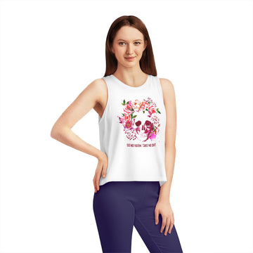 Flower Skull Women's Dancer Cropped Tank Top
