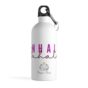 Inhale Exhale Pink Stainless Steel Water Bottle