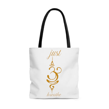 Tote bag Just Breathe White