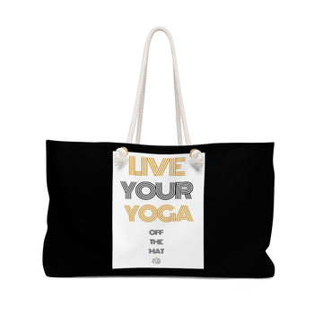 Weekender Bag Live Your Yoga Black