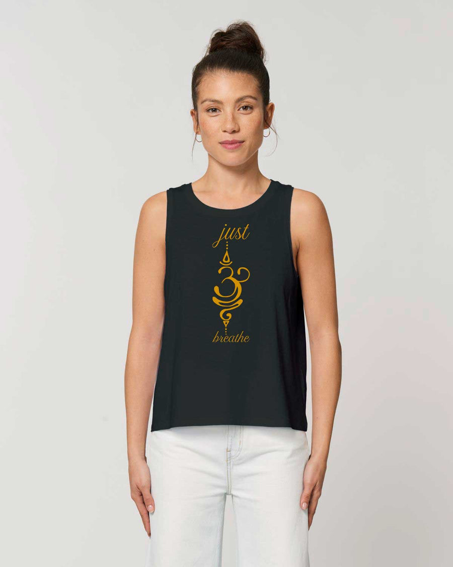 Just Breathe Cropped Tank Top