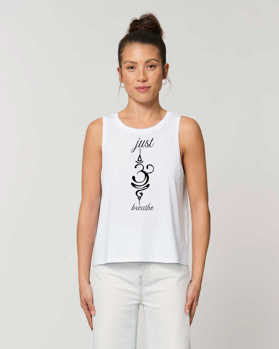 Just Breathe Cropped Tank Top