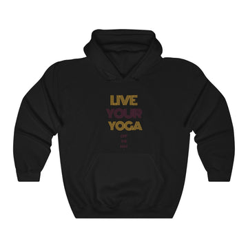 Live Your Yoga Heavy Blend™ Hoodie (Purple and Gold)