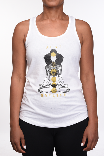 Just Breathe Racerback Tank Top