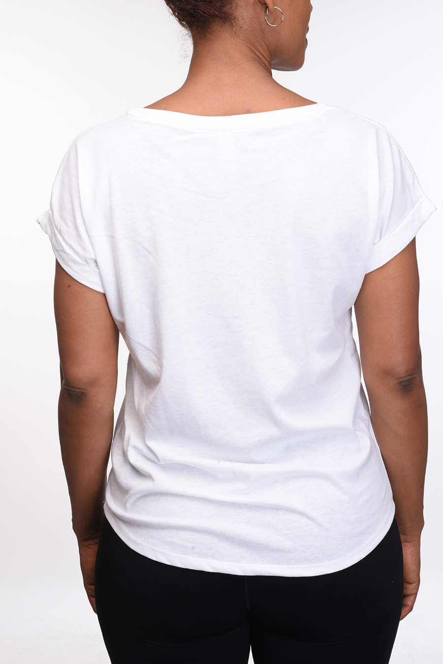 Logo Style Rolled-Sleeve Tee (white)